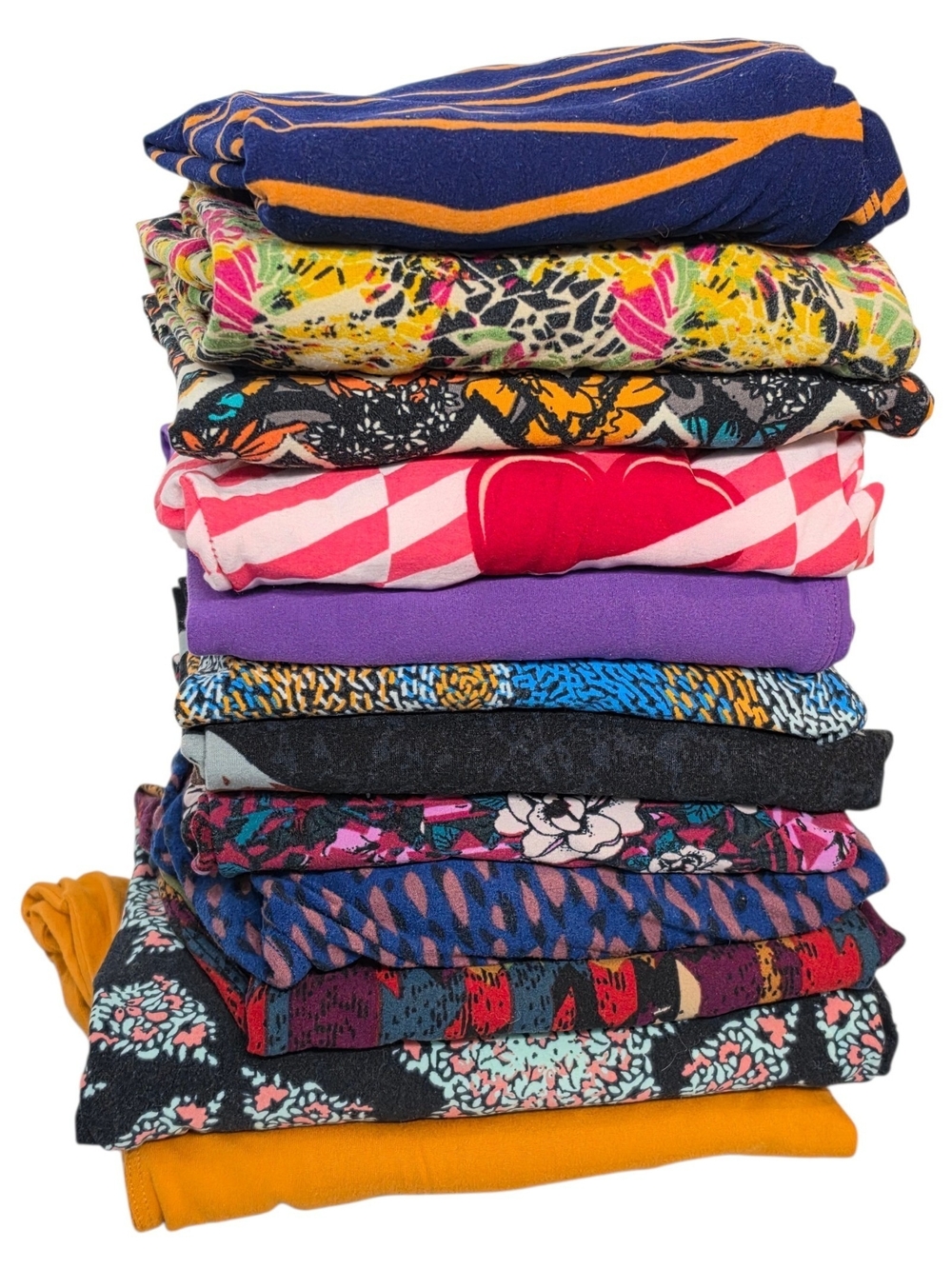 LuLaRoe Women’s Leggings Mixed Prints Lot of 10 One Size & 2 Tall Curvy